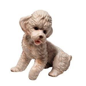 Vintage 1950s Poodle Figure Mid Century Modern Royal Crown Ceramic Japan MCM